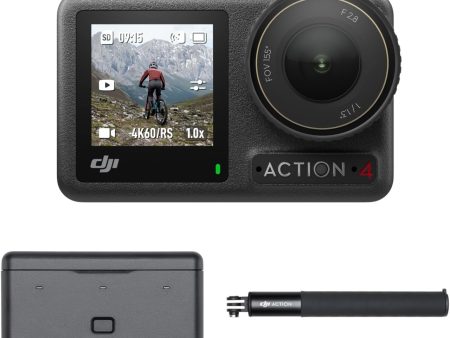 DJI Osmo Action 4 Adventure Combo - 4K Waterproof Action Camera + Battery Case Online Sale