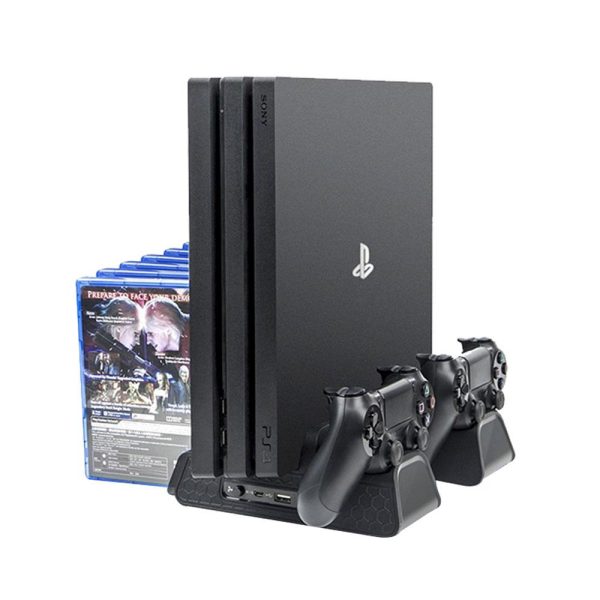 Deco Gear 3in1 PS4 Dual Controller Charging with Cooling Fans & Game Storage Slots Fashion