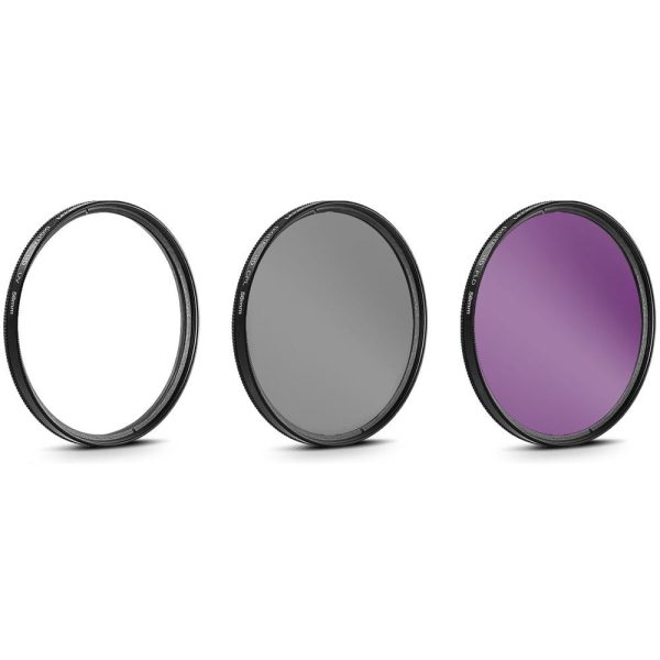 Deco Gear 58mm 3 Piece Pro Level Lens Filter Kit - UV, FLD, Polarizer - FK58MM Online now