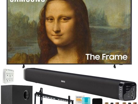 Samsung 65  The Frame QLED 4K UHD Smart TV 2022 with Deco Gear Home Theater Bundle on Sale