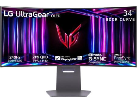 LG 34 inch UltraGear 1440p 240 Hz OLED 800R Curved Gaming Monitor - Open Box Sale