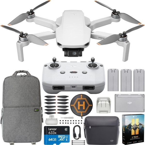 DJI Mini 4K Drone Quadcopter Fly More Combo + RC-N1 Remote &Extended Warranty Bundle on Sale