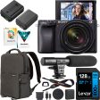 Sony a6400 Mirrorless Camera w  18-135mm Lens ILCE-6400MB + Mic, 128GB & More Bundle Fashion