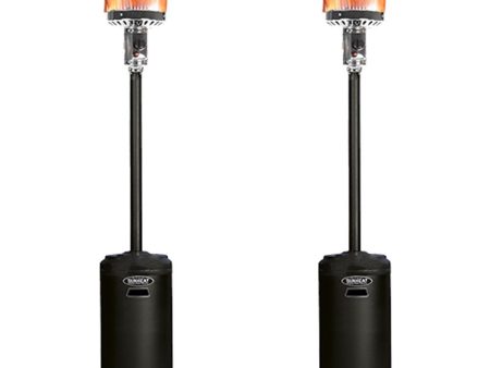 SUNHEAT 46,000 BTU Umbrella Propane Patio Heater, 99607 Black (2-Pack) Fashion