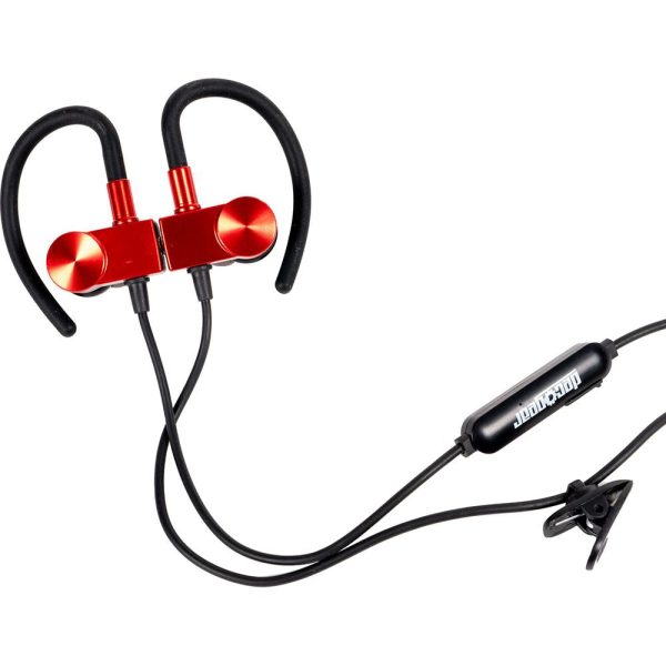 Deco Gear Magnetic Wireless Sport Earbuds - Red - Carrying Case - Open Box For Sale