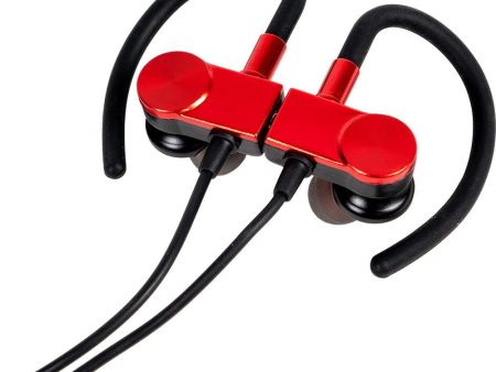 Deco Gear Magnetic Wireless Sport Earbuds - Red - Carrying Case - Open Box For Sale