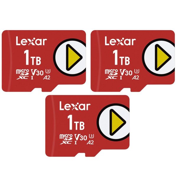 Lexar PLAY 1TB microSDXC UHS-I Memory Card Up to 150MB s Read 3 Pack on Sale