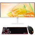 Samsung 34  ViewFinity S65TC Ultra-WQHD HDR10 Curved Monitor +Gaming Mouse & Pad Cheap