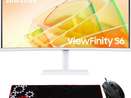 Samsung 34  ViewFinity S65TC Ultra-WQHD HDR10 Curved Monitor +Gaming Mouse & Pad Cheap