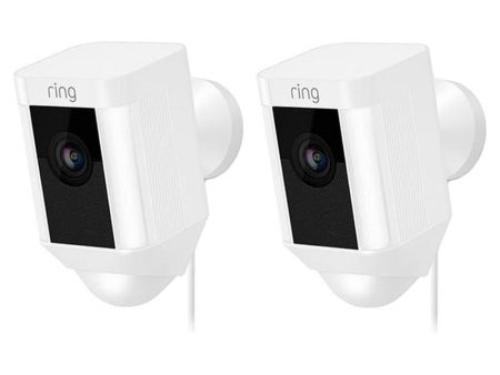 Ring 8SH1P7-WEN0 Spotlight Cam Wired - White (2-Pack) For Discount