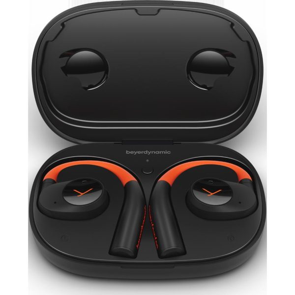 BeyerDynamic Verio 200 Open Ear True Wireless Earphones with Charging Case, Orange Black Fashion