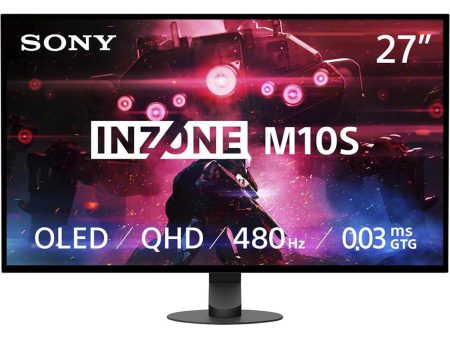 Sony 27  INZONE M10S OLED QHD 1440p HDR 480Hz Gaming Monitor (SDM27Q10SB) For Discount