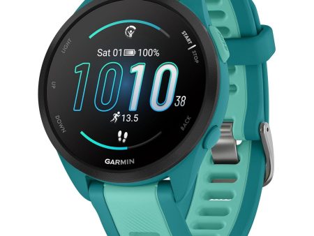 Garmin Forerunner 165 Music Smart Sport Watch, Turquoise + Aqua For Sale