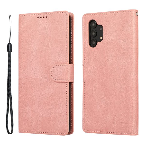 Anti-drop Fantasy Classic Leather Case Phone Stand Wallet Cover with Lanyard for Samsung Galaxy A32 4G (EU Version) For Sale