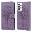 Tree and Deer Imprinted Leather Wallet Stand Phone Case with Double-sided Magnetic Clasp for Samsung Galaxy A52 5G A52 4G A52s 5G For Discount