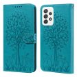 Tree and Deer Imprinted Leather Wallet Stand Phone Case with Double-sided Magnetic Clasp for Samsung Galaxy A52 5G A52 4G A52s 5G For Discount