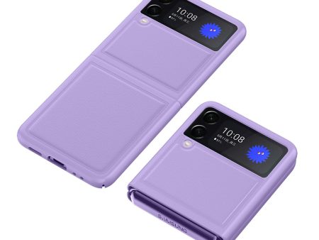 Drop-Proof Wear-Resistant Genuine Leather + Hard PC Cover Shell for Samsung Galaxy Z Flip3 5G For Discount