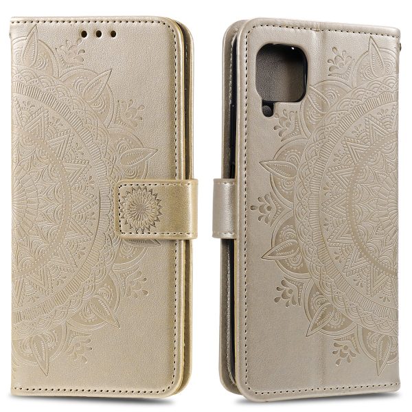 Imprint Flower Leather Shell Cover for Samsung Galaxy A42 5G Online Sale