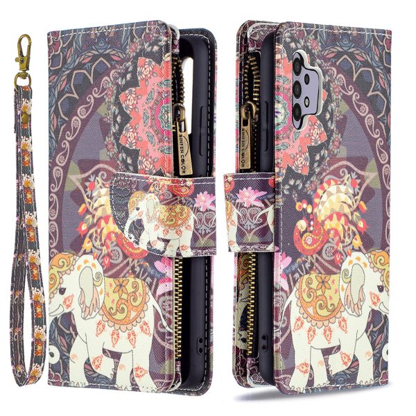 BF03 Pattern Printing Zipper Wallet Leather Phone Case for Samsung Galaxy A32 4G For Cheap