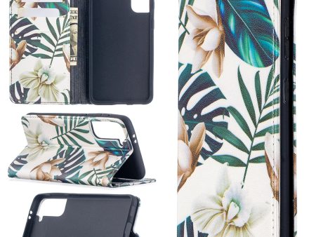 Auto-absorbed Stylish Patterned PU Leather Stand Wallet Case for Samsung Galaxy S21 4G 5G Supply