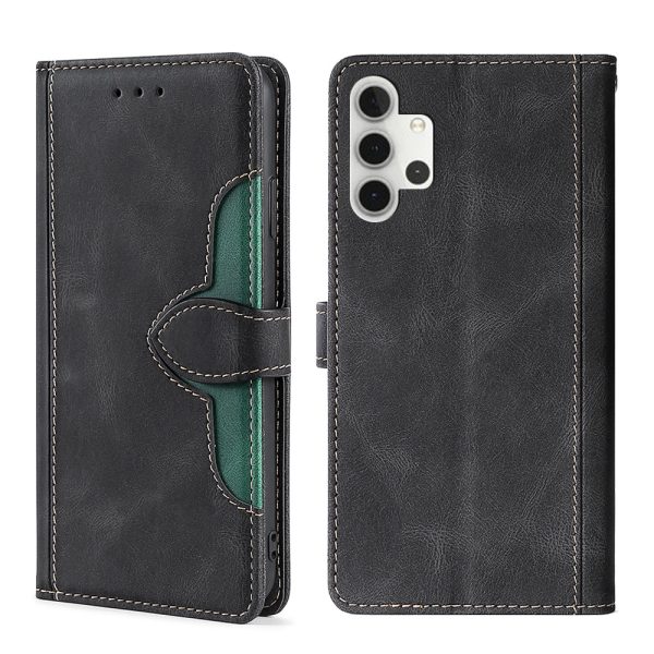 Contrast Color Leather Wallet Phone Protection Cover Case for Samsung Galaxy A32 4G (EU Version) Cheap