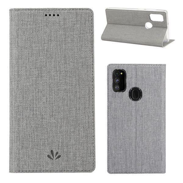 VILI DMX Cross Texture Stand Leather Card Holder Case for Samsung Galaxy M30s   M21 For Sale