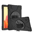 [Built-in Hand Holder Strap] 360Â° Swivel PC + Silicone Combo Kickstand Tablet Case for Samsung Galaxy Tab A7 10.4 (2020) Fashion