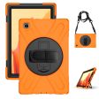 [Built-in Hand Holder Strap] 360Â° Swivel PC + Silicone Combo Kickstand Shell with Shoulder Strap for Samsung Galaxy Tab A7 10.4 (2020) Online Sale