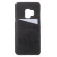 PU Leather Coated PC Card Holder Mobile Phone Back Case for Samsung Galaxy S9 Hot on Sale