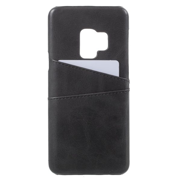 PU Leather Coated PC Card Holder Mobile Phone Back Case for Samsung Galaxy S9 Hot on Sale