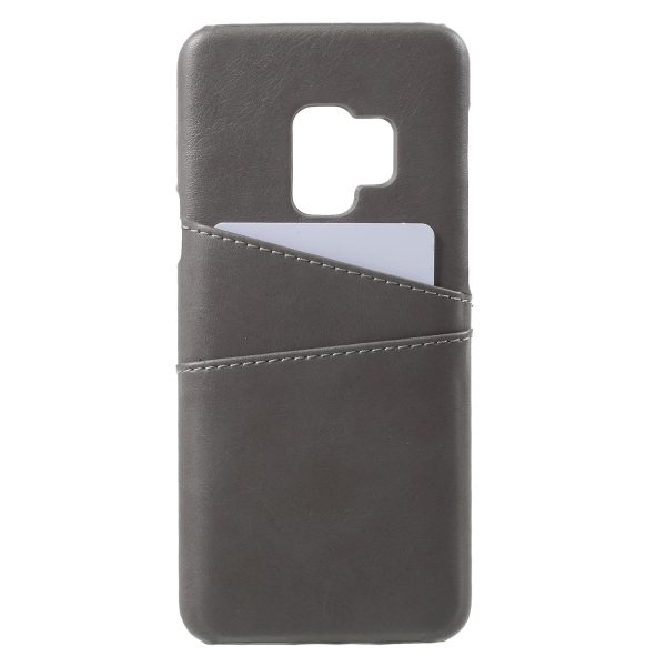 PU Leather Coated PC Card Holder Mobile Phone Back Case for Samsung Galaxy S9 Hot on Sale