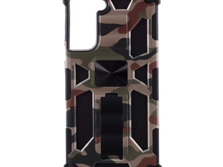 Camouflage Design Hybrid Phone Protective Shell Shock Absorption for Samsung Galaxy S21 4G 5G Online now