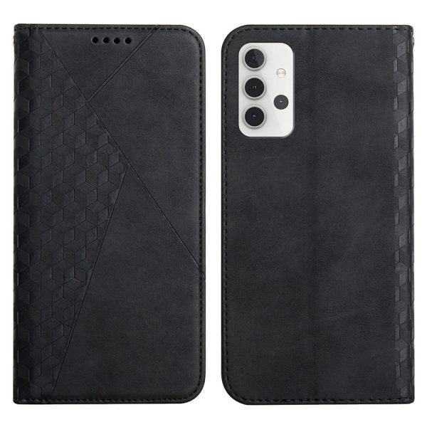 Geometric Pattern Skin-touch Feel Stand Wallet Cover Magnetic Leather Phone Case for Samsung Galaxy A32 4G (EU Version) Cheap