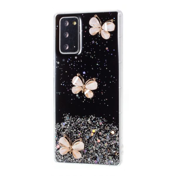 3D Butterfly Rhinestone Decor Epoxy TPU Cover for Samsung Galaxy Note20 4G 5G For Cheap