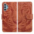 Imprinted Tiger Pattern Leather Wallet Cover Case with Stand for Samsung Galaxy A32 4G (EU Version) Online now