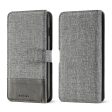 MUXMA Tri-fold Detachable 2-in-1 Wallet Canvas Leather Stand Mobile Shell for iPhone 8 Plus   7 Plus 5.5 inch Hot on Sale